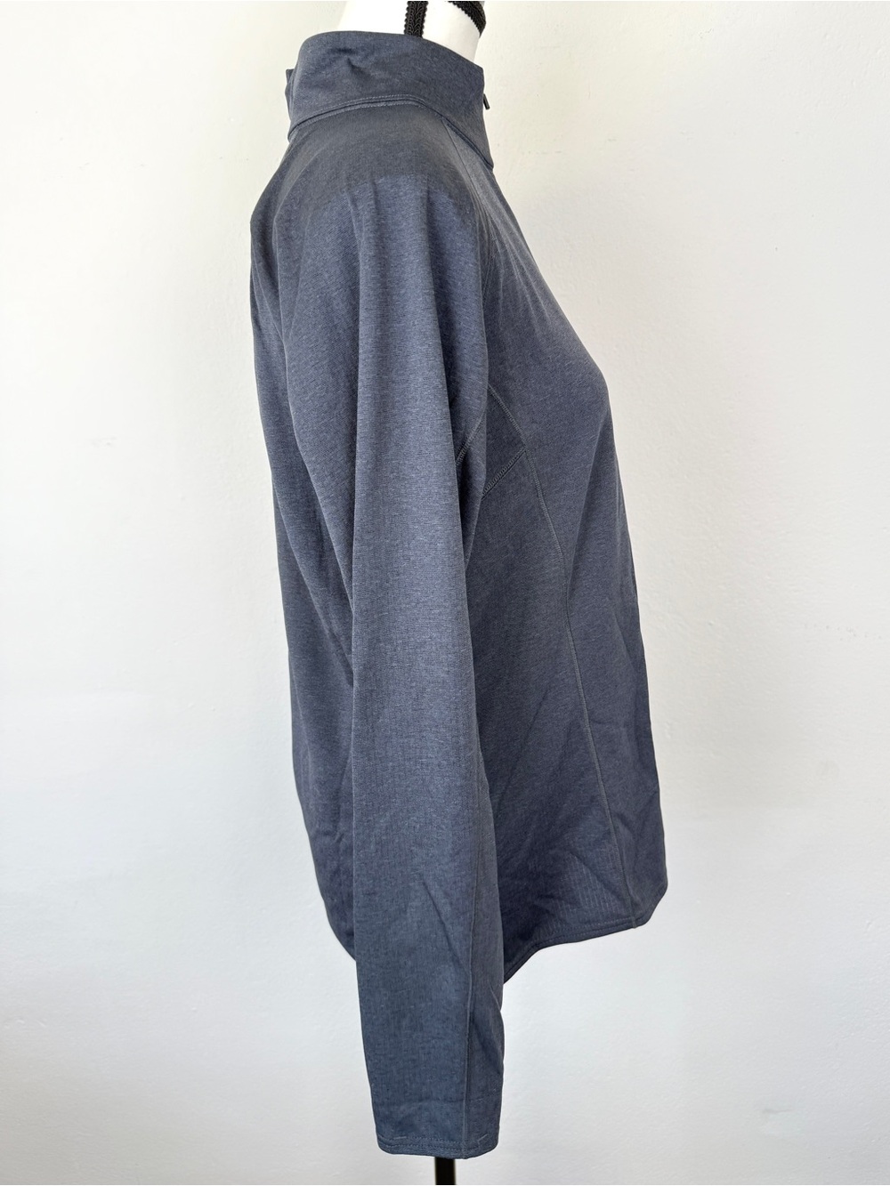 Patagonia Size M Blue/Gray Capilene Midweight 1/4 Zip Polartec Baselayer - Picture 4 of 9